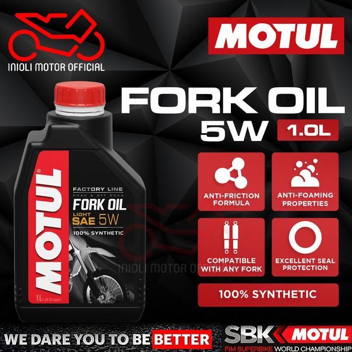 MOTUL FORK OIL LIGHT SAE 5W 1L OLI SHOCK MOTOR OHLINS SHOWA KAYABA WP FORK PREMIUM MOTUL IMPORT ORIG
