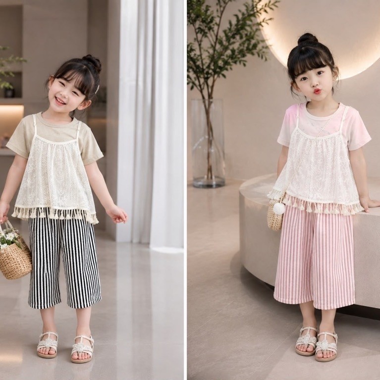 Setelan Anak cewek 3in1 BO066