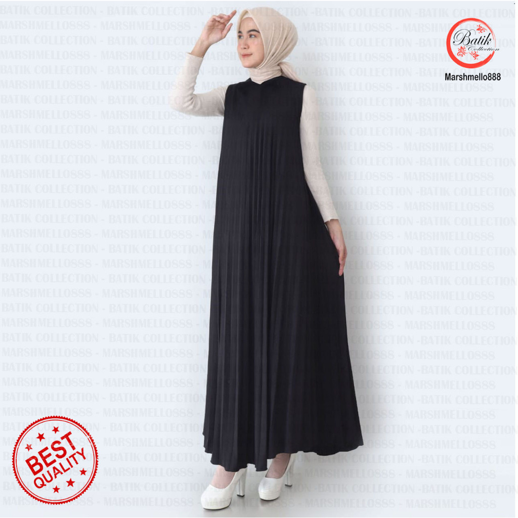 Gamis Plisket Maxy 603 Mrs4 Bahan Hyget Premium