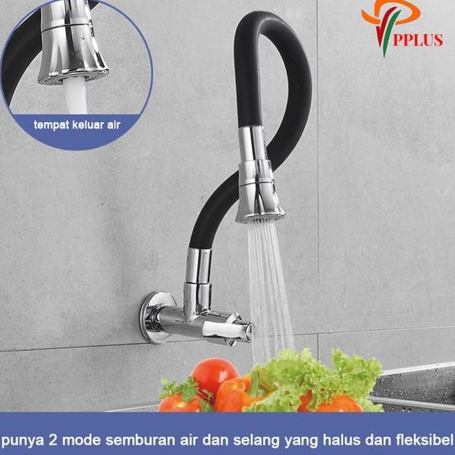 Pplus Kran Sink Terompet Minimalis Kran Cuci Piring Kran Serbaguna Kran Angsa Cuci Piring Dapur Flek