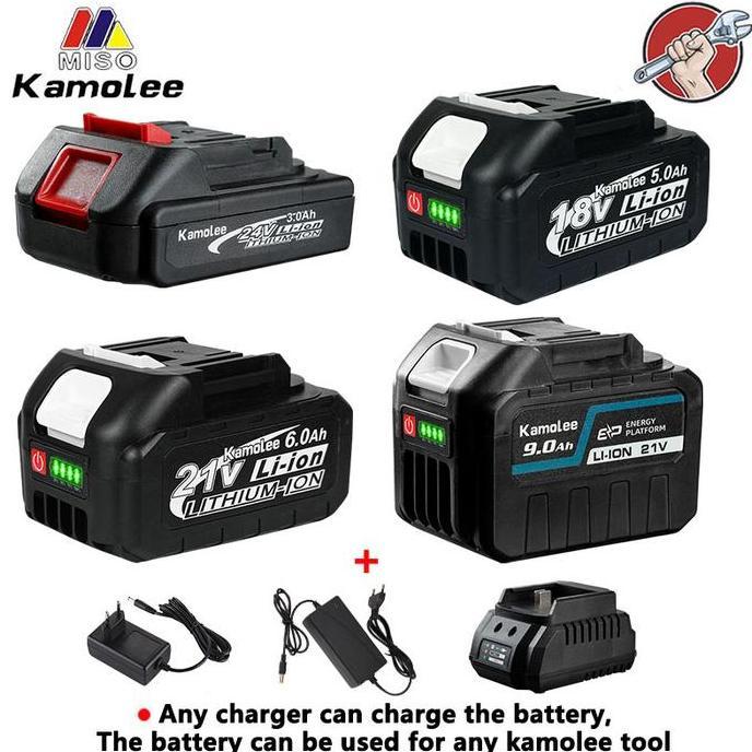 Kamolee 18V-21V 3000Mah/5000Mah/6000Mah/9000Mah Power Tool Lxt Lithium Ion Battery With Charger (Com