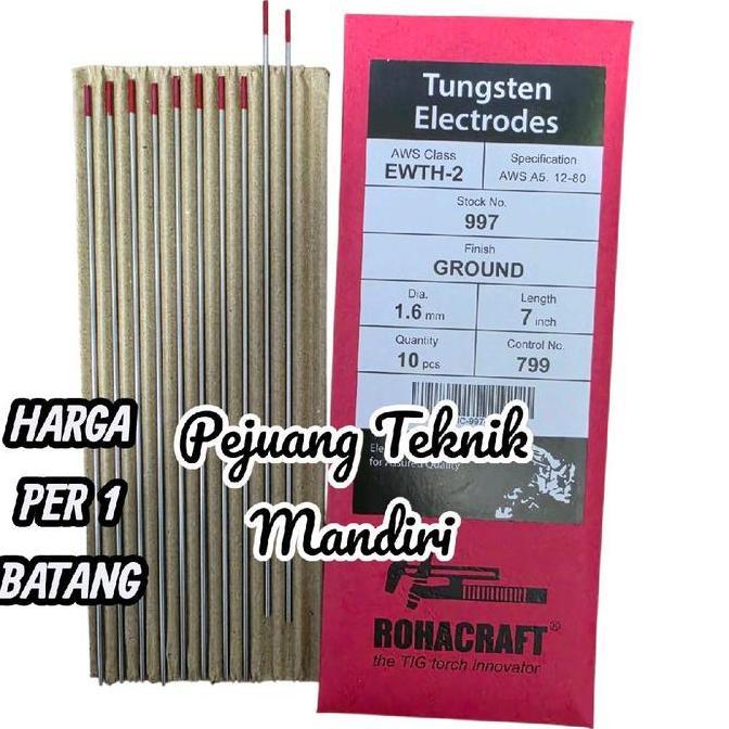 Tungsten Las Argon Stainless Besi 1.6Mm  Multipro / Jarum Las Argon 1.6 Mm Merah Merk Multipro