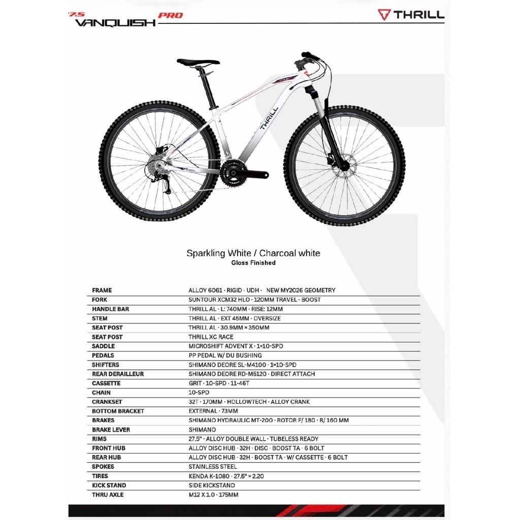Sepeda Gunung MTB Thrill 27.5 Vanquish Pro