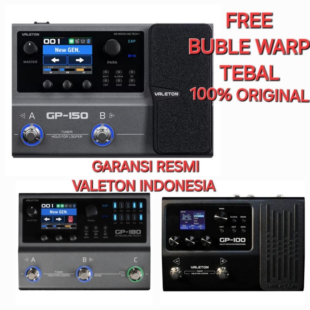 EFEK GITAR VALETON GP150 MULTI EFFECT PROCESSOR PEDAL VALETON GP 150 GP 180 GP 100 EFEK GITAR ELEKTR