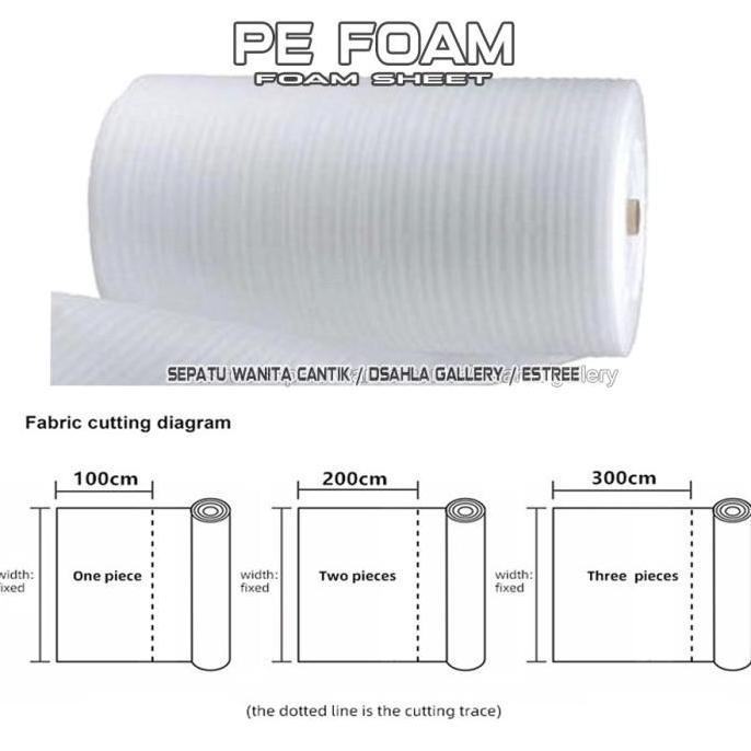 Busa Foam Tipis Lembaran Putih Pe Foam Sheet 3 Mm Warpping 10 Meter