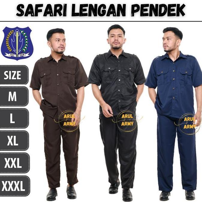 Rokabinstore - Grosir Seragam Safari Pdh Pdl Satpam Security Coklat Panjang Pendek Unisex Baju Keama