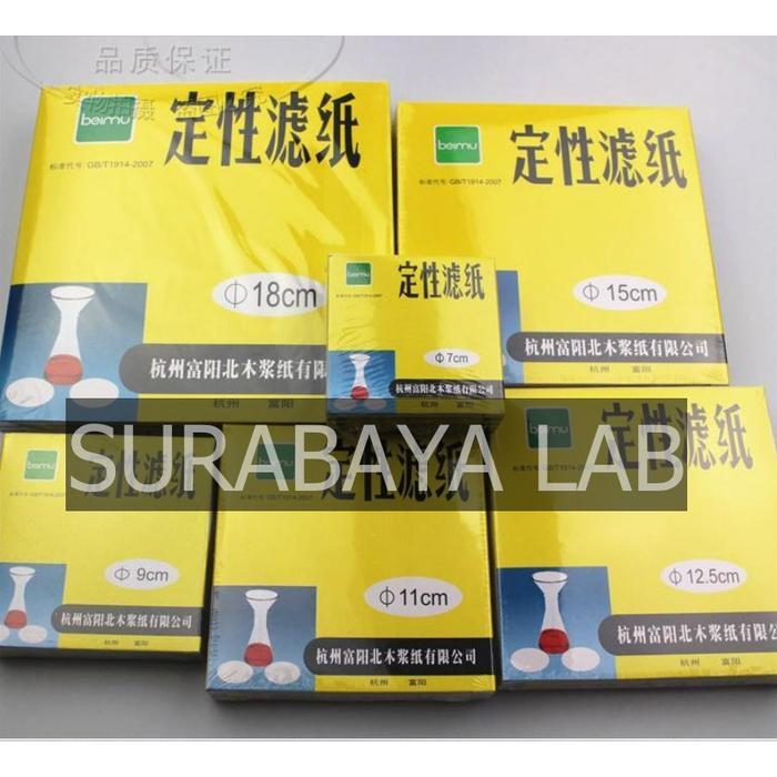 Qualitative filter paper / kertas saring laboratorium - 7cm