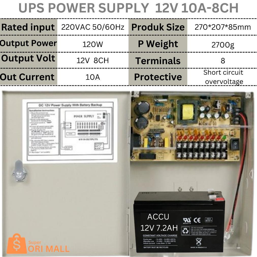 POWER SUPPLY UPS 12V 5A / 12V 10A / 12V 20A - POWER SUPPLY BACK UP CCTV DAN DVR PSU UPS