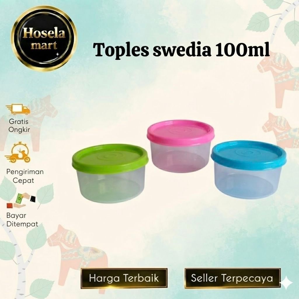 toples swedia 100 ml / toples plastik mini 100ml