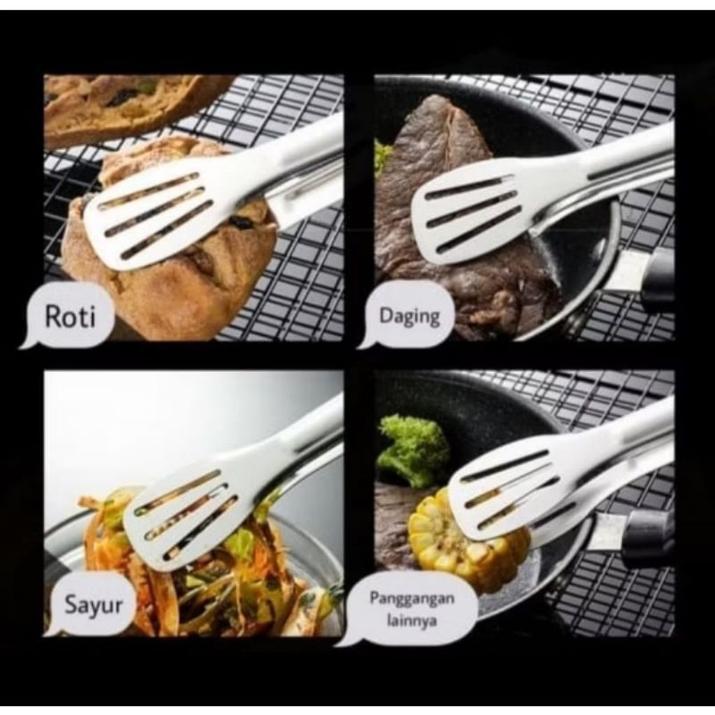 Alat capitan Roti makanan kue gorengan sayur roti bahan tebal kuat jepitan jepit gorengan outdoor ca