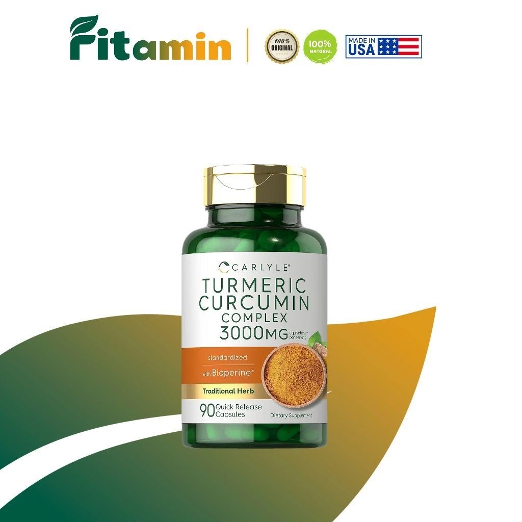 Carlyle Turmeric Curcumin 2400mg & 3000mg, 100% USA