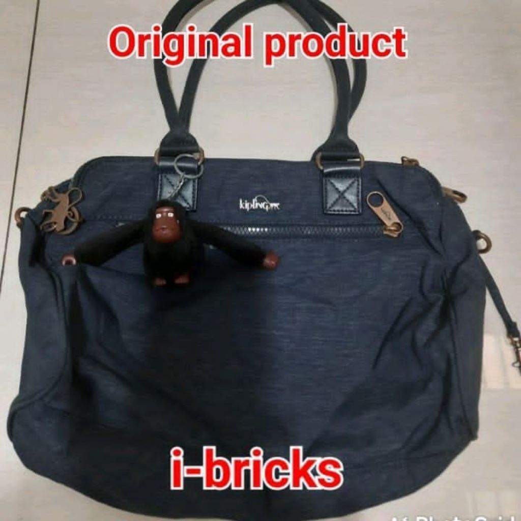 Tas Kipling original preloved Dark blue shoulder
