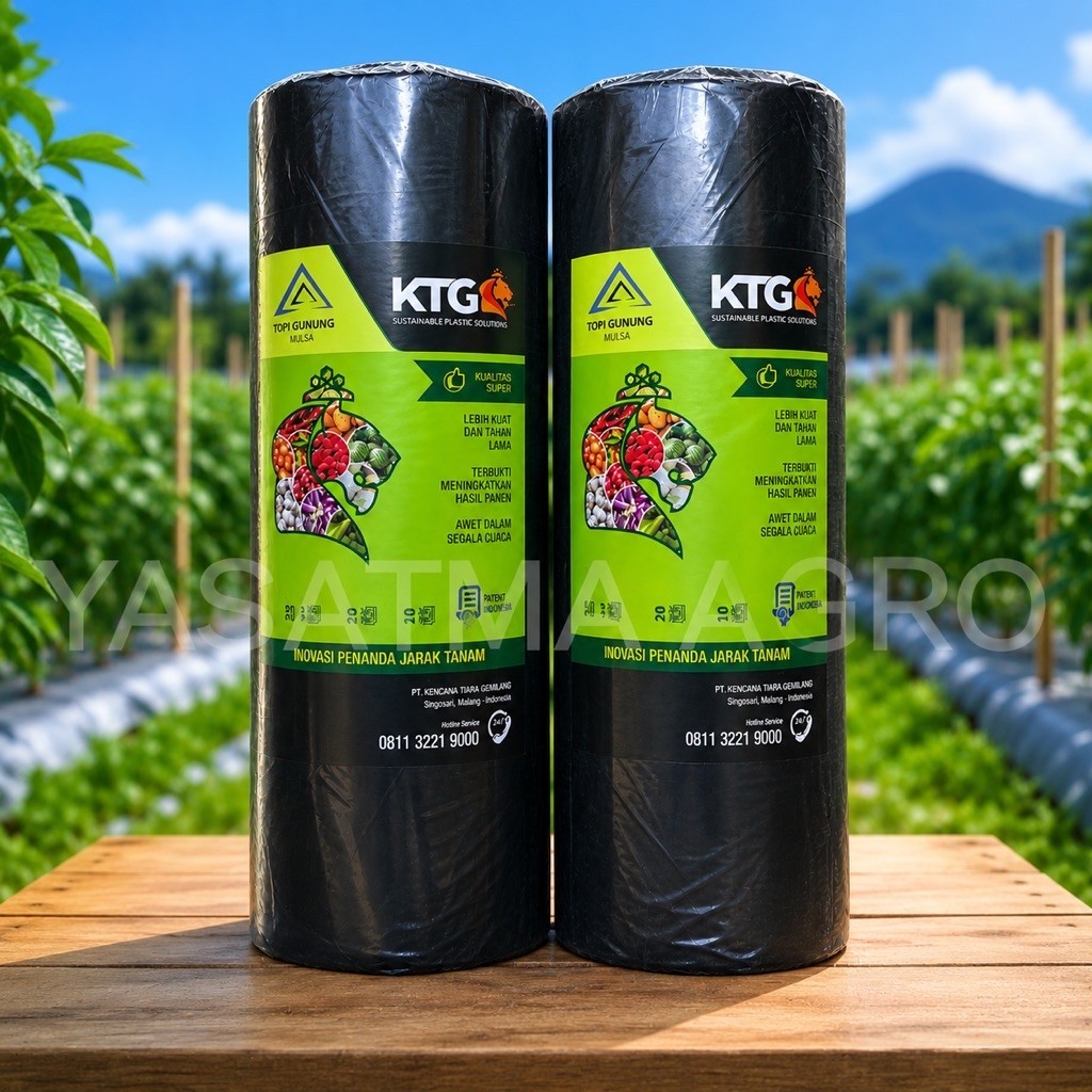 Mulsa plastik hitam perak ktg lebar 120cm panjang 560 meter original