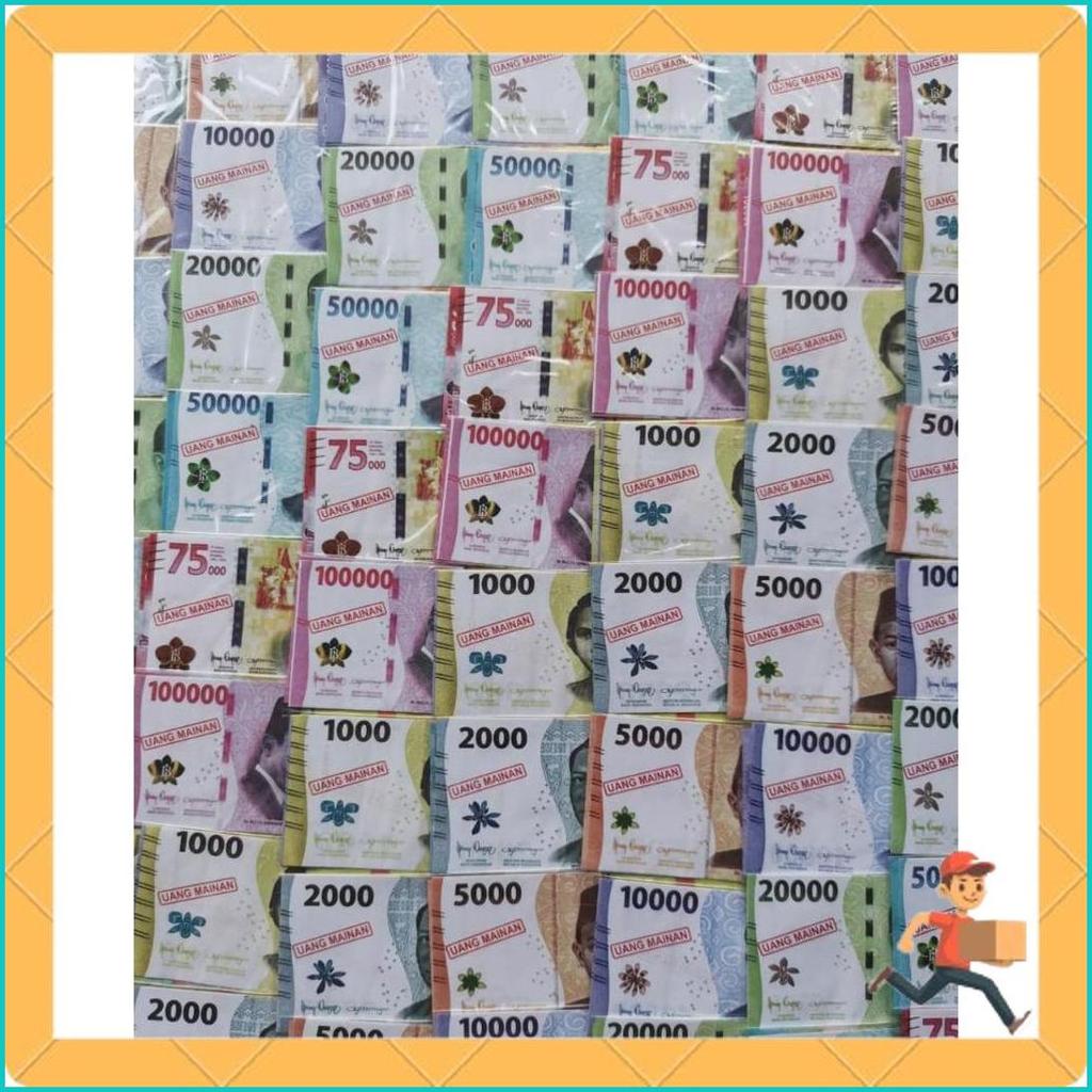 Mainan Cabutan Siap Jual Persamaan Angka Ganjil Motif Uang Rupiah 1 Lembar Isi 89 Pcs Menarik