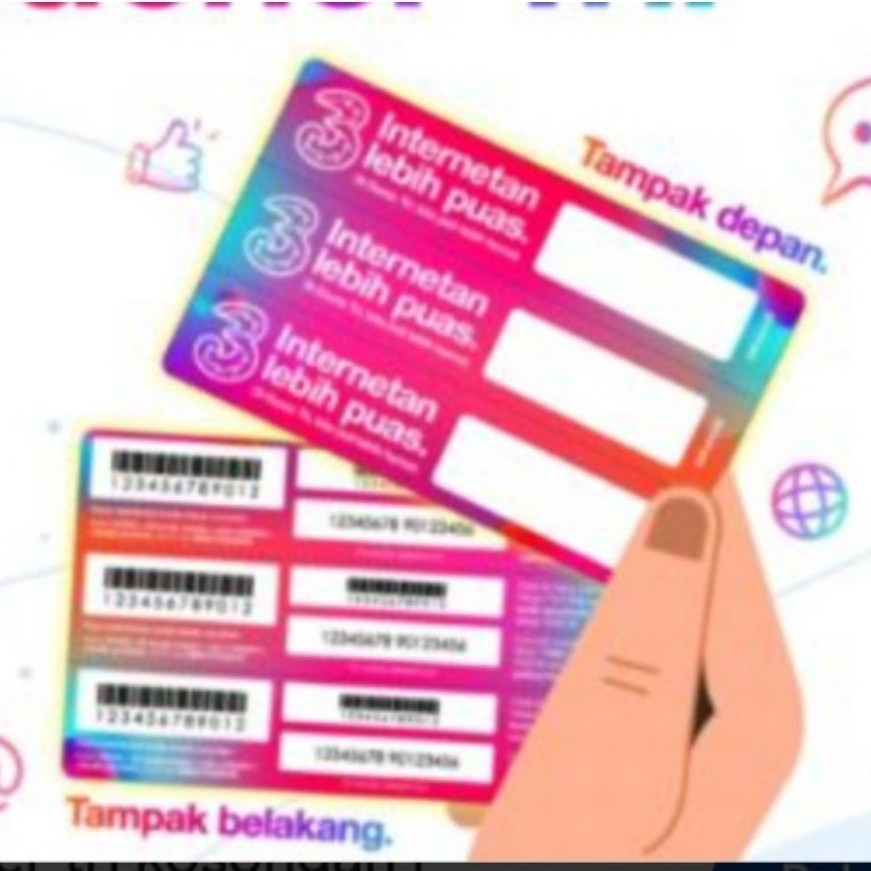 voucher tri 10 GB 1hari /10 gb 2hari/ 6 Gb 3 hari
