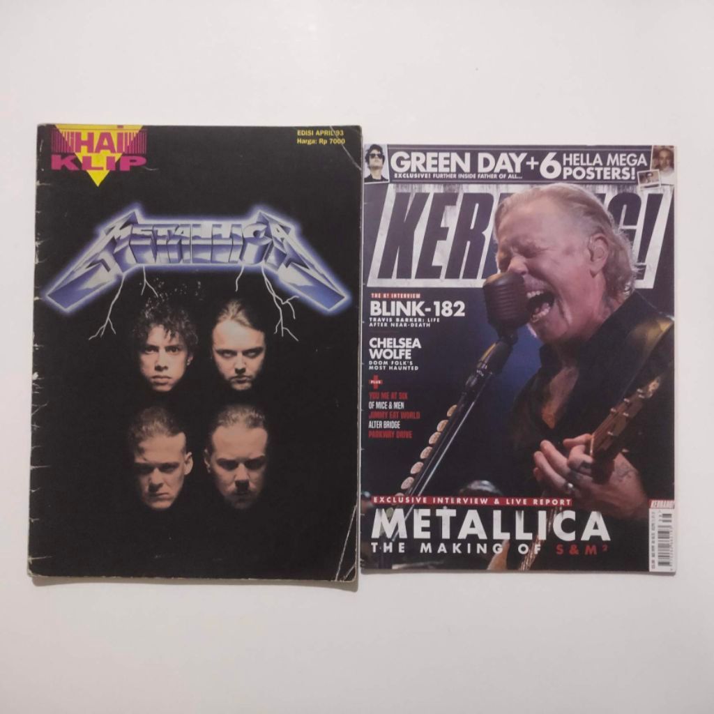 Paket 2 majalah musik: HAI KLIP: Metallica + KERRANG: Metallica