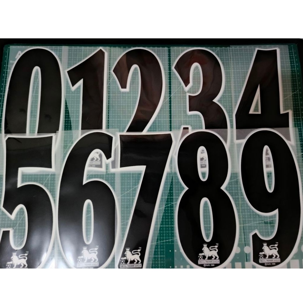 ANGKA HITAM CUSTOME NAMESET FLOCK VELVET HK EPL PREMIER LEAGUE 1996-2007