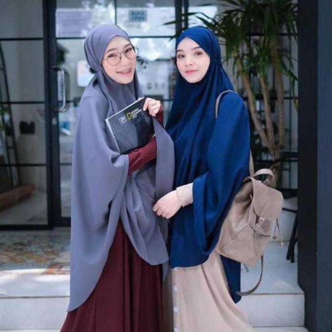 Paket Usaha 100 Ribu 4pcs Hijab Jilbab  Kerudung Bergo Khimar Jumbo Syari Muslim XXL Syar'i Besar Le