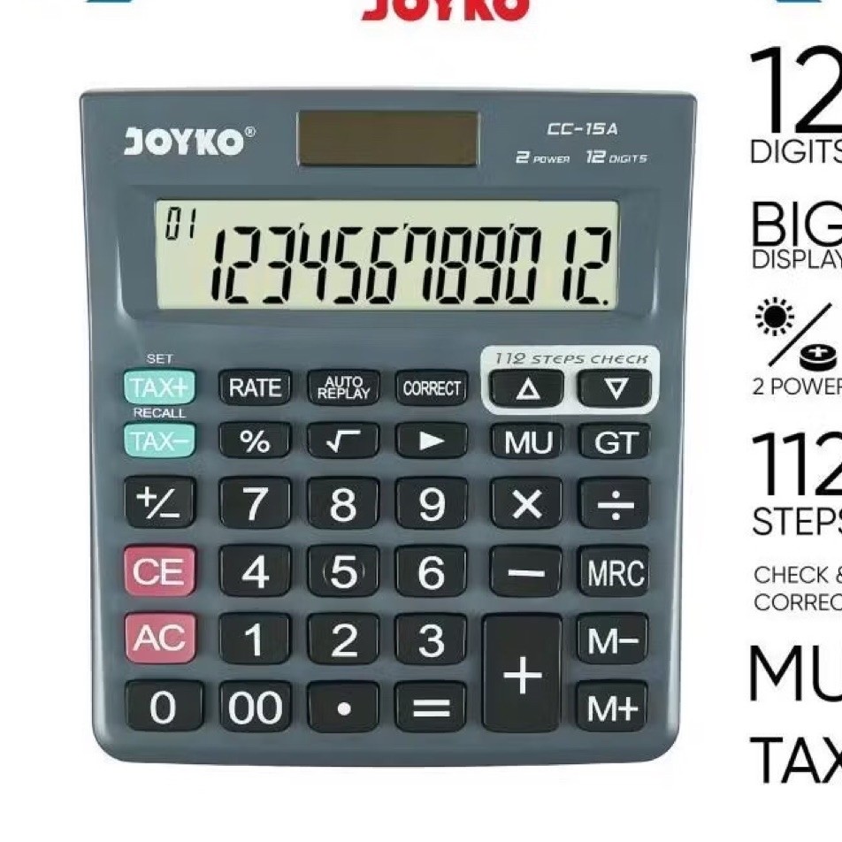 ORIGINAL JOYKO KALKULATOR DAGANG JOYKO CC-15A / Kalkulator Besar Dagang Jumbo Joyko