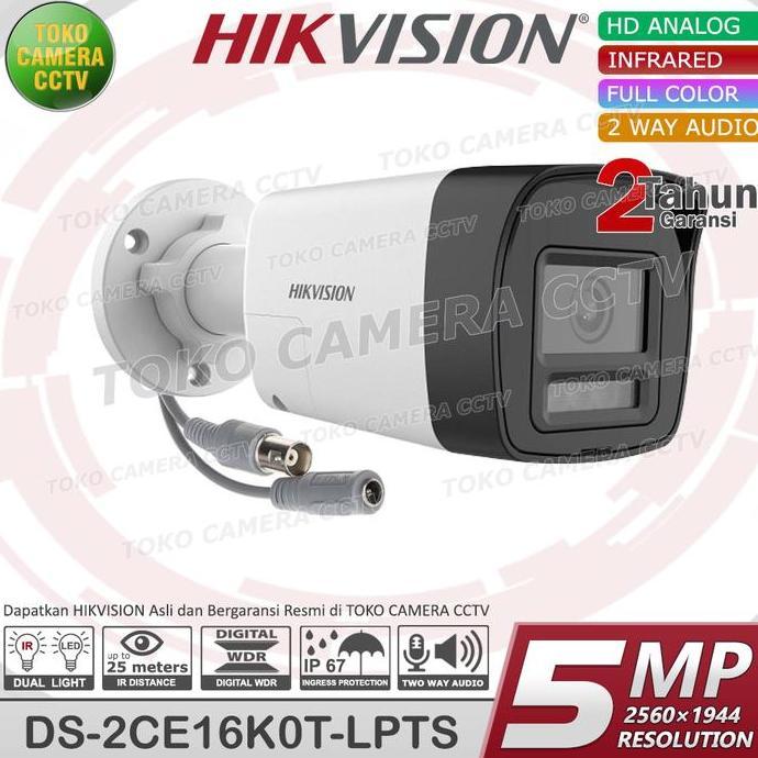 Espio - Kamera Hikvision Outdoor 5Mp Audio Colorvu Cctv Hikvision 5Mp Dual Light