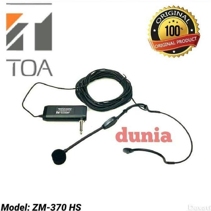 Promo Mic TOA ZM 370 HS Headset Original TOA Diskon