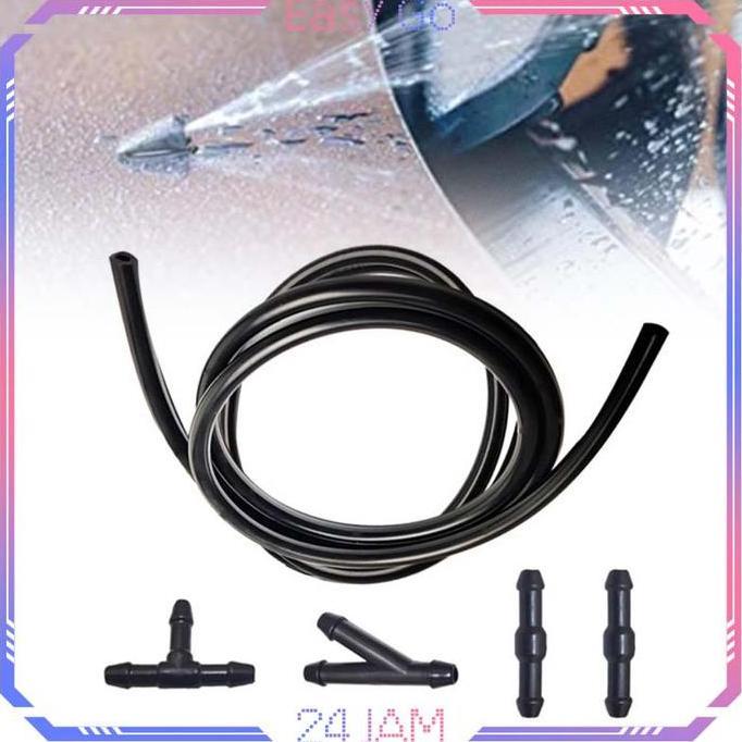 RAFENU 1set Selang Nozzle Wiper Mobil 2 Meter Selang Air Wiper Mobil Universal Sambungan Selang Wipe
