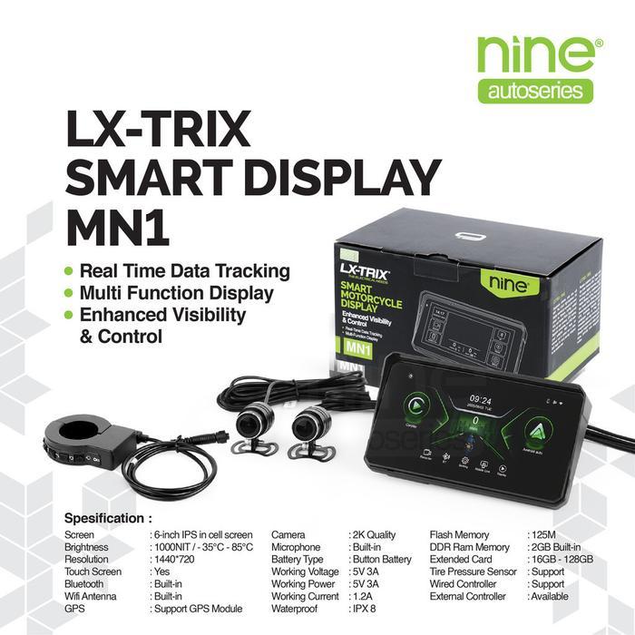 LX-TRIX Head Unit Motor Smart Display Dashcam Kamera Universal GPS Maps Driver MN1 - - MN1 - Dashcam