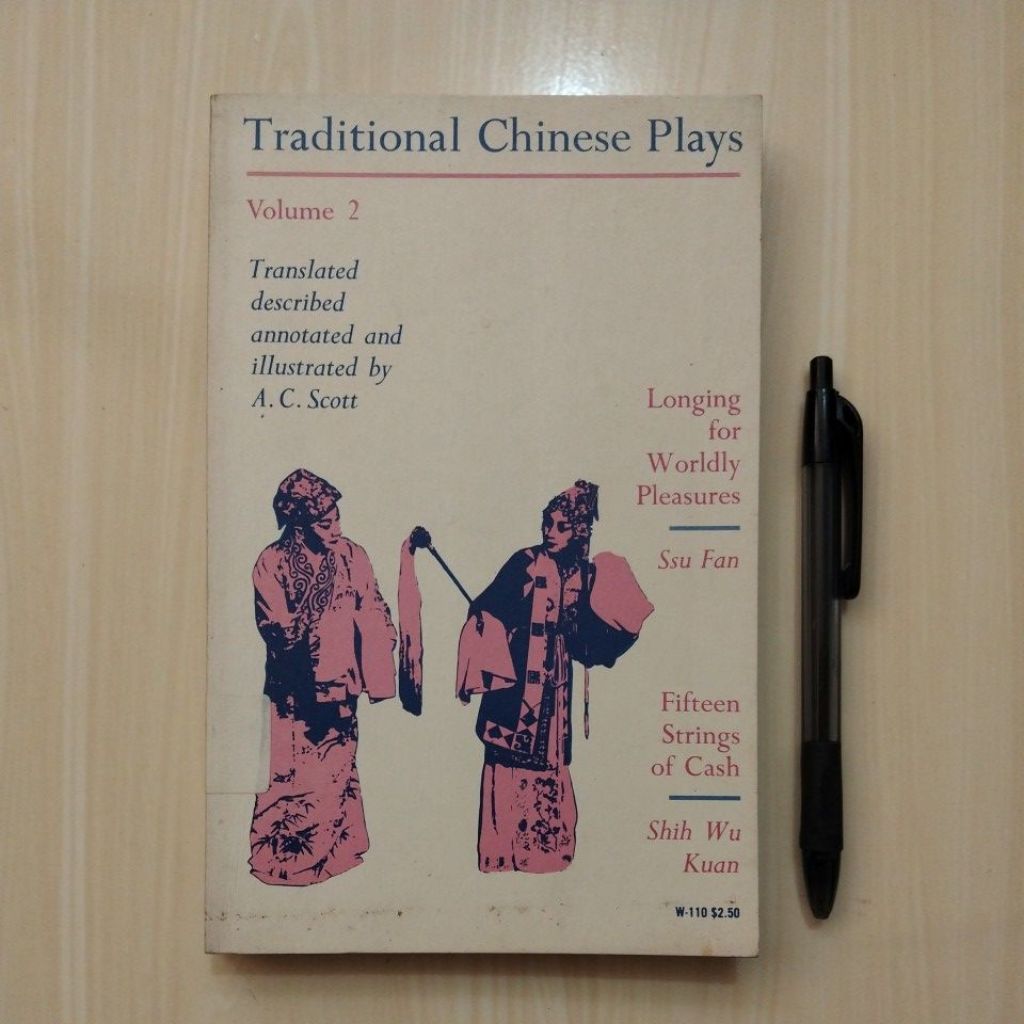 TRADITIONAL CHINESE PLAYS, VOLUME 2 - THE UNIVERSITY OF WISCONSIN PRESS - 1972 - Buku Lawas Bekas Mu