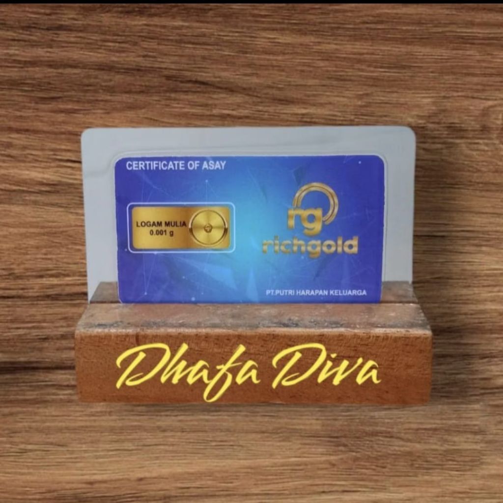Rich Gold Emas Mini Gold 0,001 gram 24 Karat Murni