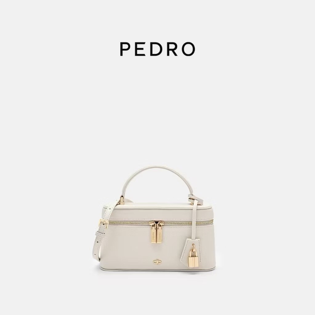 Tas Bahu Wanita Kulit Ari - Desain Mini, Gembok Mini, Double Resleting