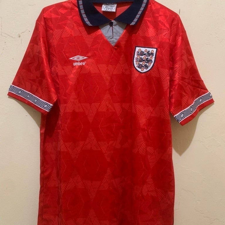 Jersey Retro England Inggris 1990 Away World Cup