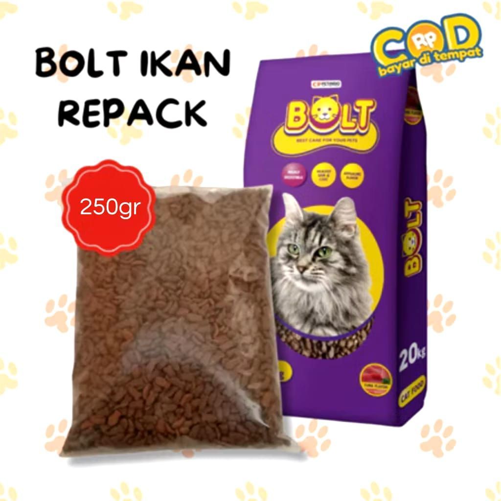BOLT Pakan kucing Repack 250 gram