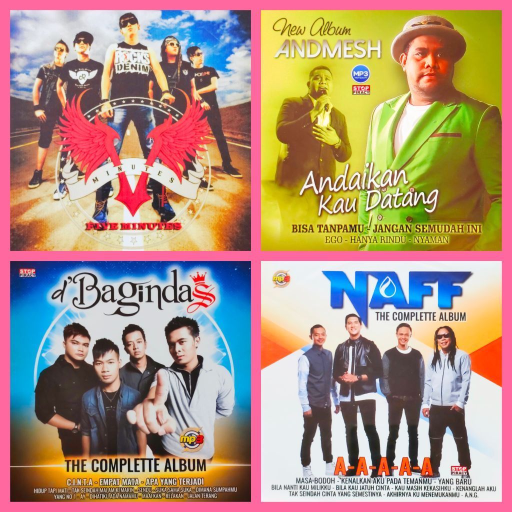 Kaset MP3 Audio Lagu Pop FIVE MINUTES - ANDMESH - D'BAGINDAS - NAFF Album Edisi Pilihan