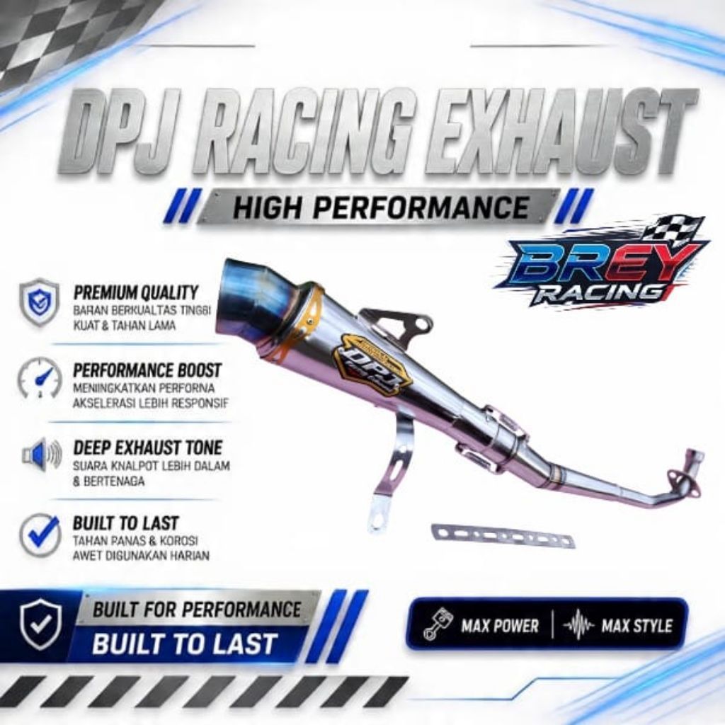 KNALPOT RACING DPJ Biru Supra x 125 JUPITER SUPRA X SUPRA 125
