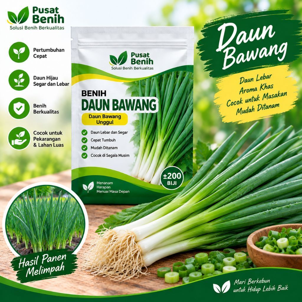 Benih Bibit Bawang Daun Prei Jumbo
