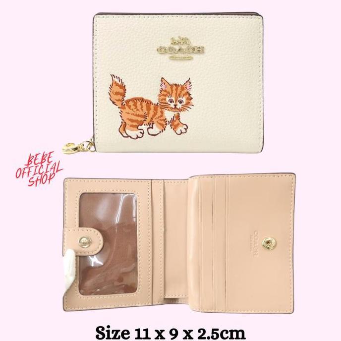 CH Wallet Bi Fold With Dancing Cat / CH Wallet Wanita / CH Dompet Lipat