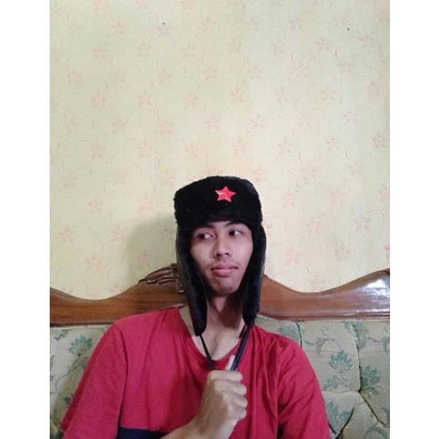 Topi Winter Rusia Red Star Rusia Ushanka Bintang Merah