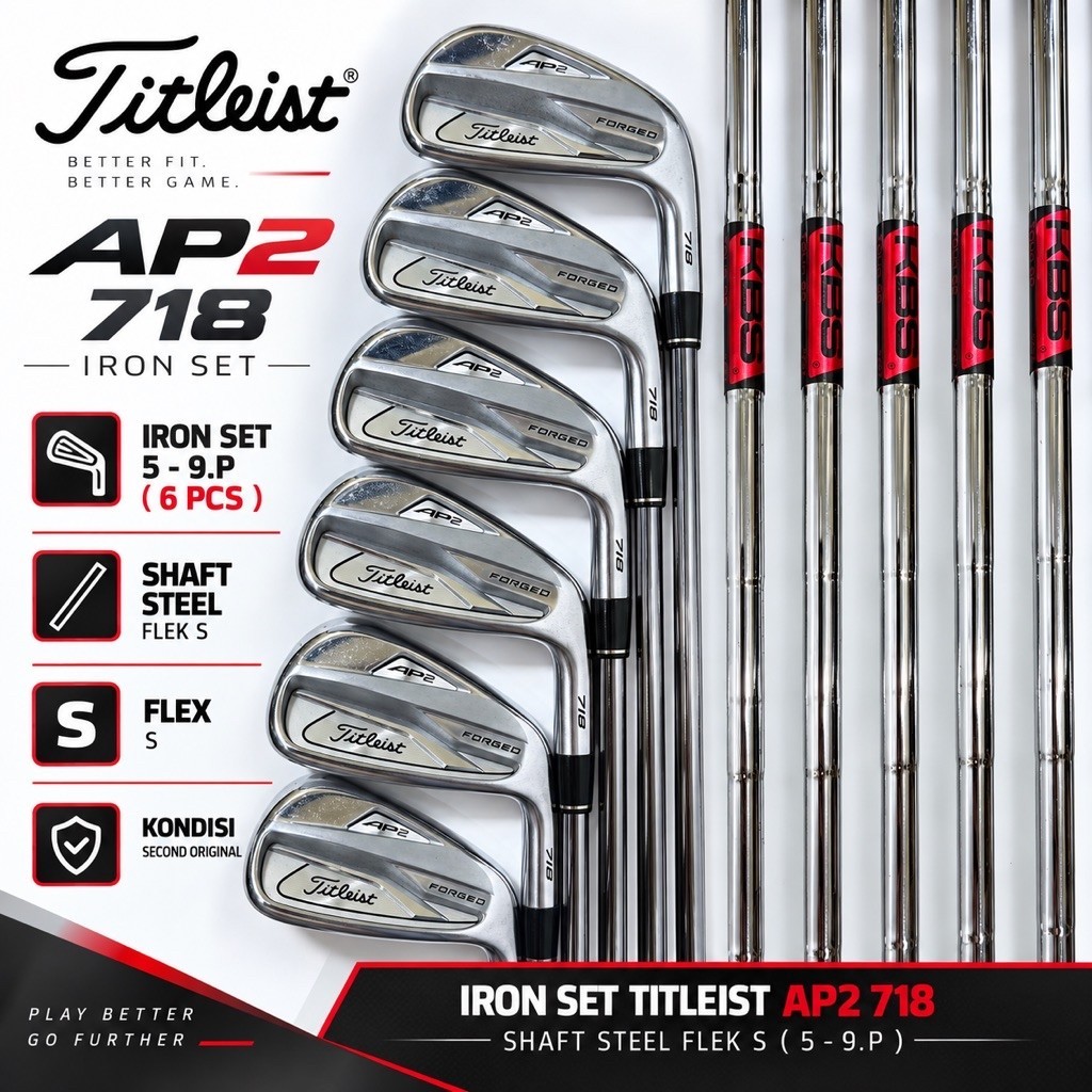 Stick Golf Man Iron Set Golf Second Original Titleist AP2 718 Shaft Stell 6Pcs