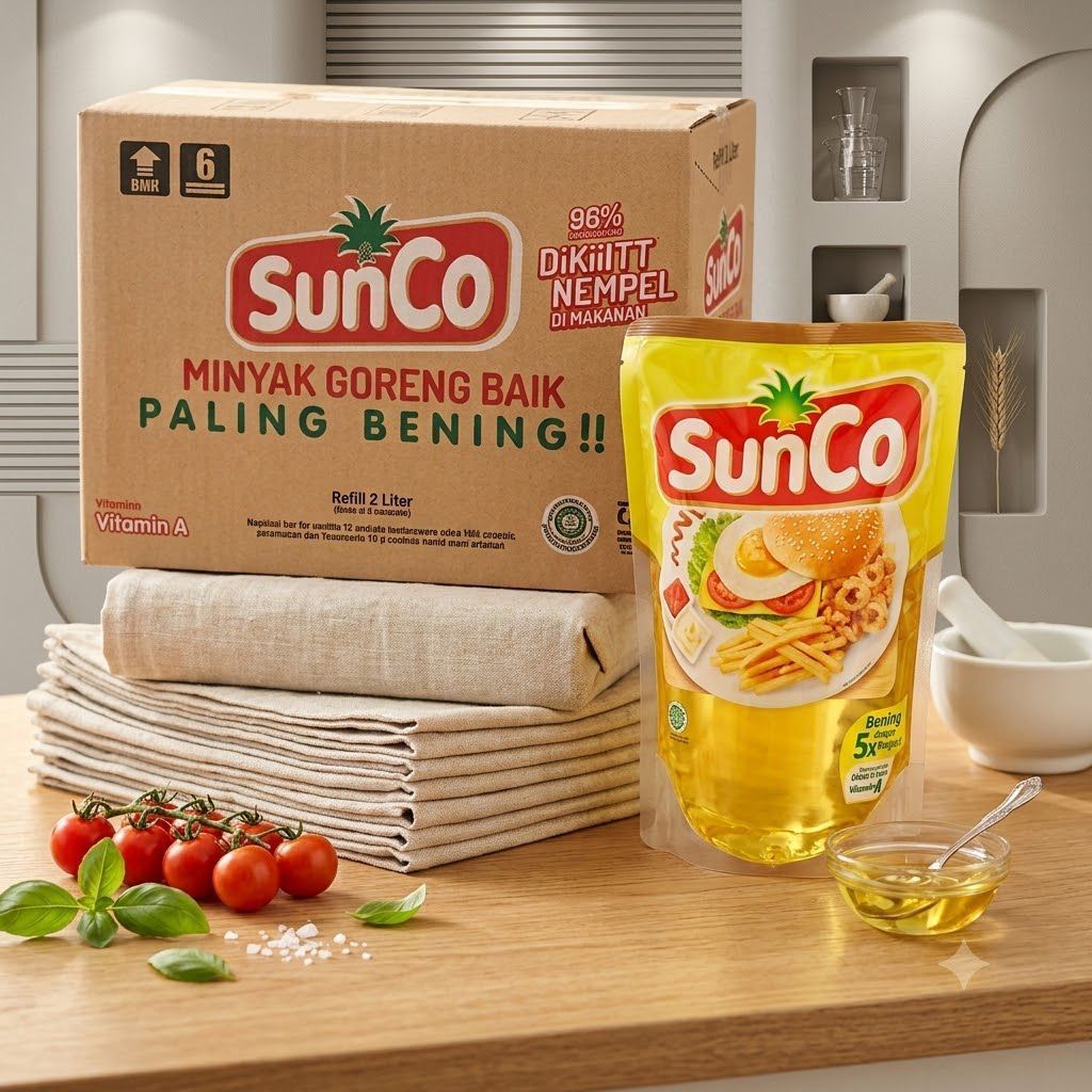 Minyak Goreng Sunco 1 dus / 1 Dus Minyak Goreng Sanco 2 liter