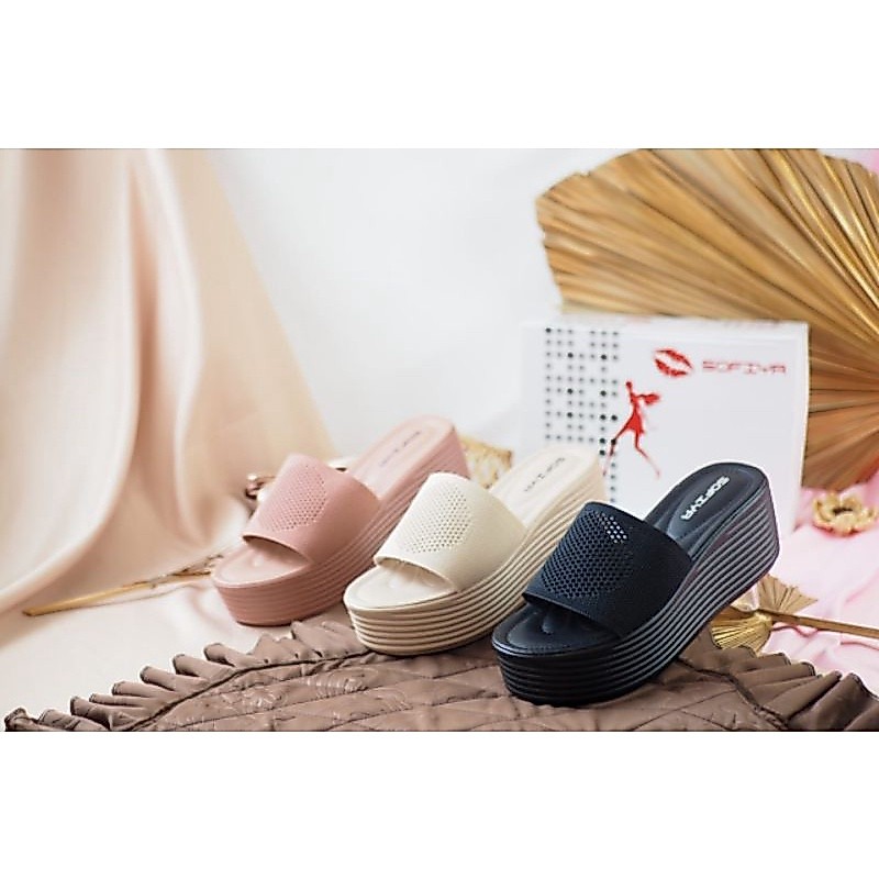 SANDAL WEDGES WANITA IMPOR ORIGINAL SOFIYA 7988-9