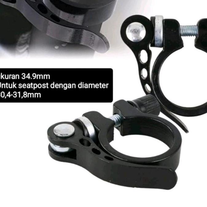 Klem Seatpost 34.9 QR Kuncian Tiang Seat Post Sepeda Seat Post Clamp Quick Release Seat Post