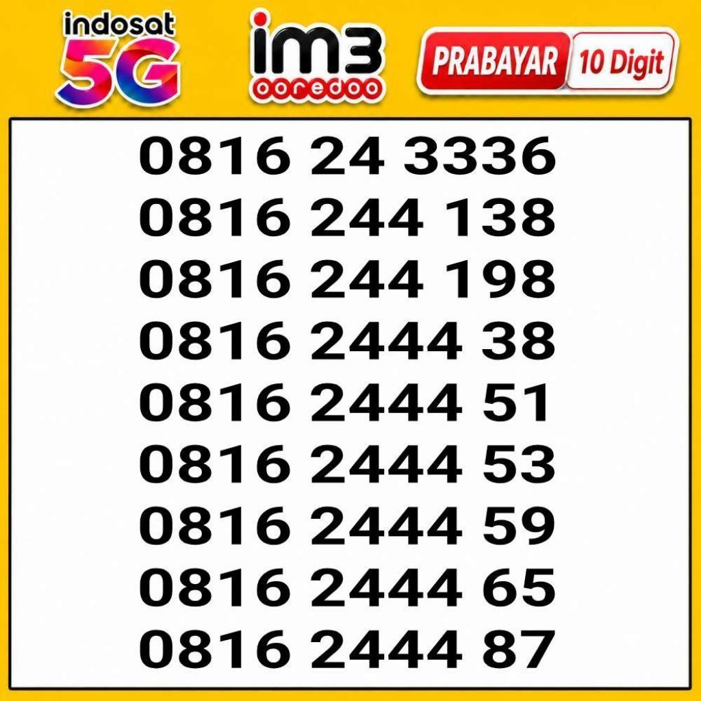 nomor cantik Indosat IM3 10 Digit prabayar 3