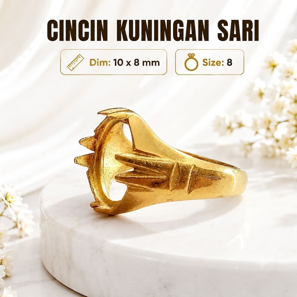 emban batu akik kuningan Sari.10