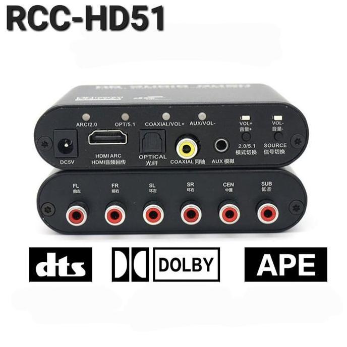 AVPRO RCC-HD51-ARC 5.1 DIGITAL DECODER SURROUND WITH ARC PROX