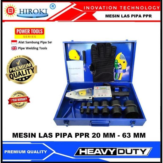 Hiroki Alat Mesin Pemanas Pipa Ppr / Pipe Heater 20 - 63Mm Besar Set