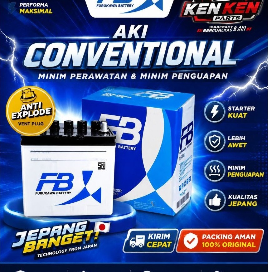 Aki Basah Furukawa Furukawa NS70 / 65D26R 65Ah 12V untuk mobil Hino Dyna