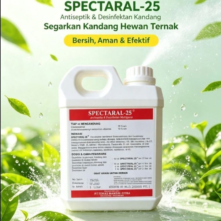 SPECTARAL 25Ⓡ 1 LITER DESINFEKTANANTISEPTIK MULTIGUNA AYAM