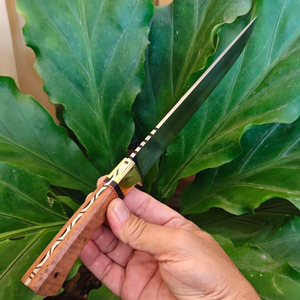 DC53 Handmade 17.5cm Slaughter Skinner knife, Pisau sembelihan dan seset dengan Baja DC53 setara Sle