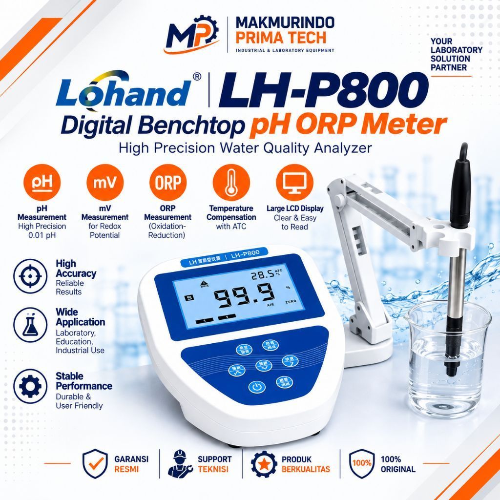 Lohand LH-P800 Digital Benchtop pH ORP Meter High Precision Water Quality Analyzer Alat Ukur pH ORP 