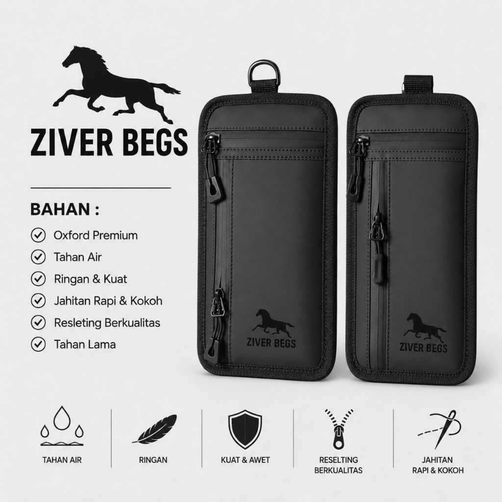 TAS GANTUNGAN LEHER HP POLOS PRIA,WANITA